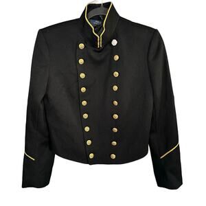Ralph Lauren NWT Womens Military Jacket 4 Black Polo Wool Jacket Vintage